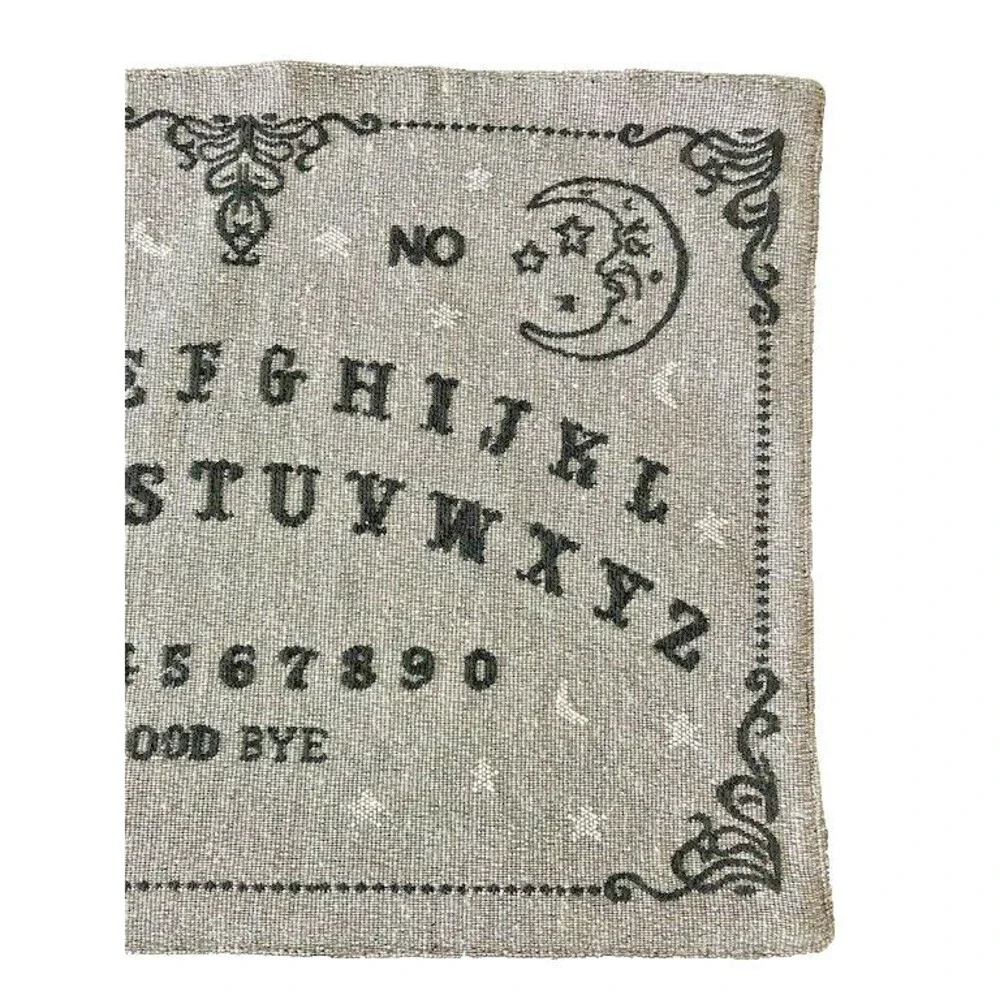 Halloween Tapestry Placemats Set of 4 Ouija Board Planchette Gray 13x18 Spooky